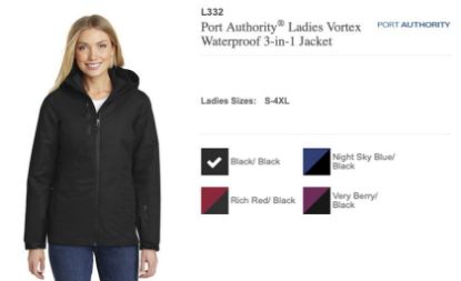 Picture of Syracuse Airport Embroidered Port Authority Ladies Vortex Waterproof 3-in-1 Jacket