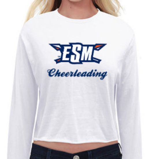 Picture of ESM Cheerleading White Boyfriend Fit Long Sleeve